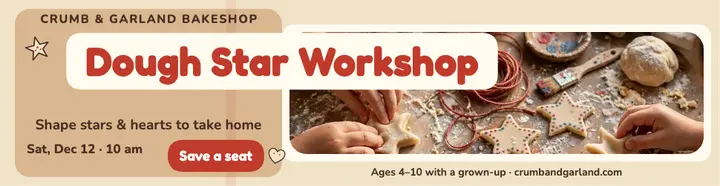 Crumb and Garland kids dough workshop billboard template