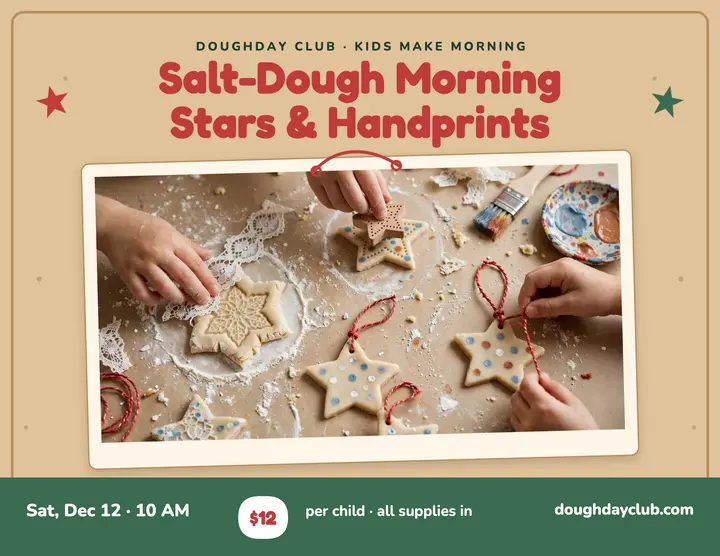 Doughday salt-dough morning flyer template