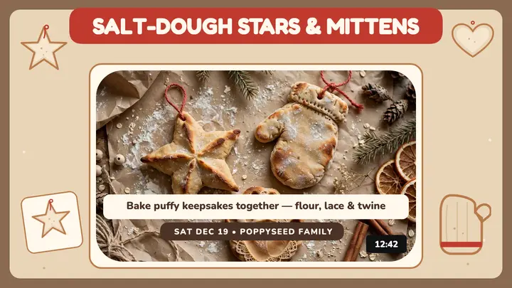 Poppyseed Family salt-dough ornament tutorial template