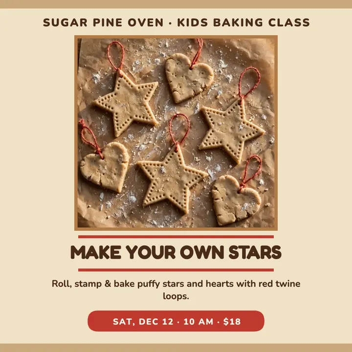 Salt dough stars kids class template