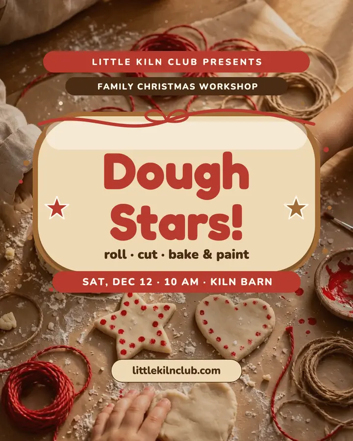 Salt dough stars kids workshop post template