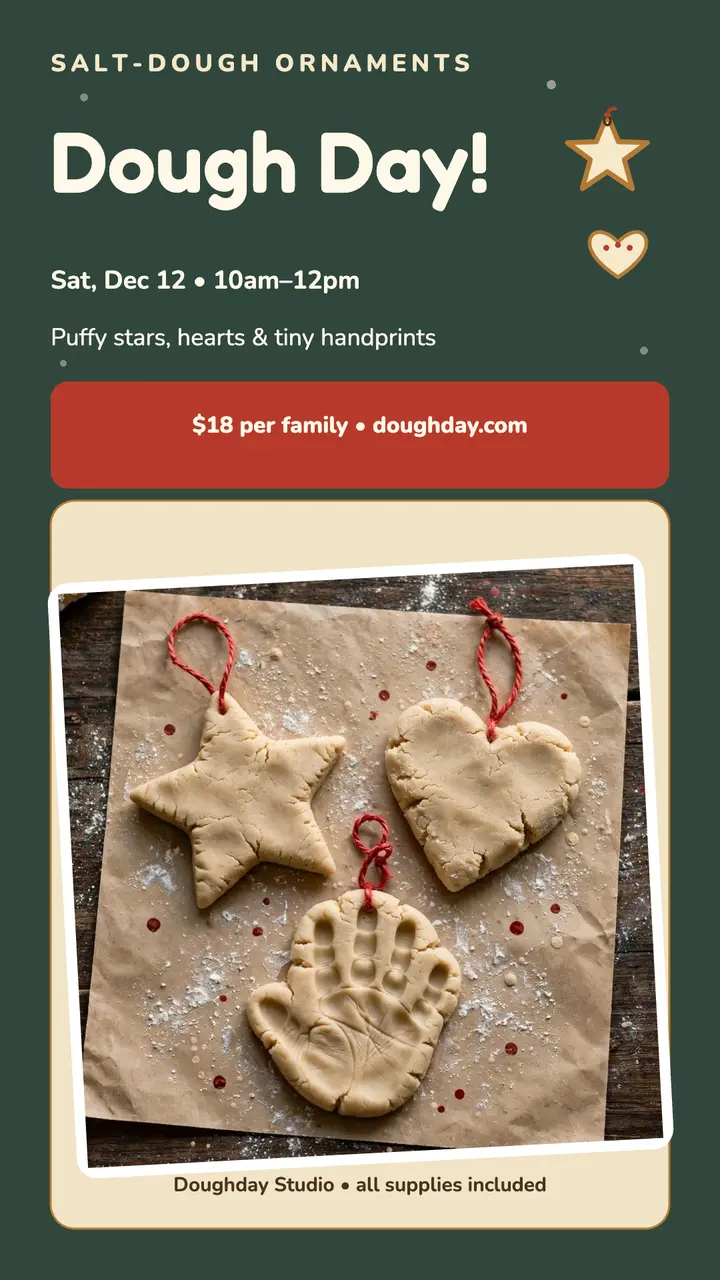 Doughday Studio salt-dough workshop story template