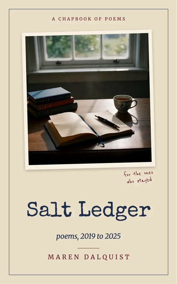 Salt Ledger poetry ebook cover, poetcore: poetry collection ebook cover template