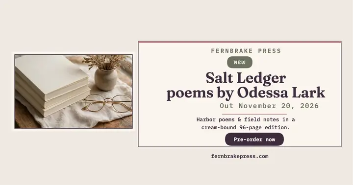 Salt Ledger poetry launch post template