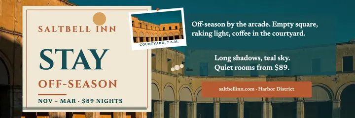 Saltbell Inn off-season arcade stay header template