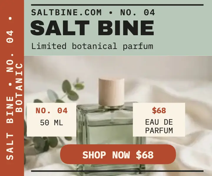Saltbine perfume launch obi ad template