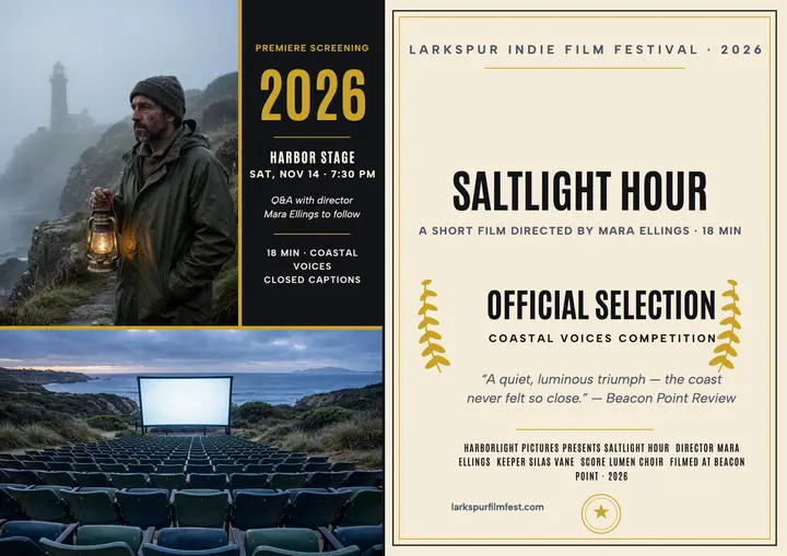 Saltlight Hour official selection certificate template