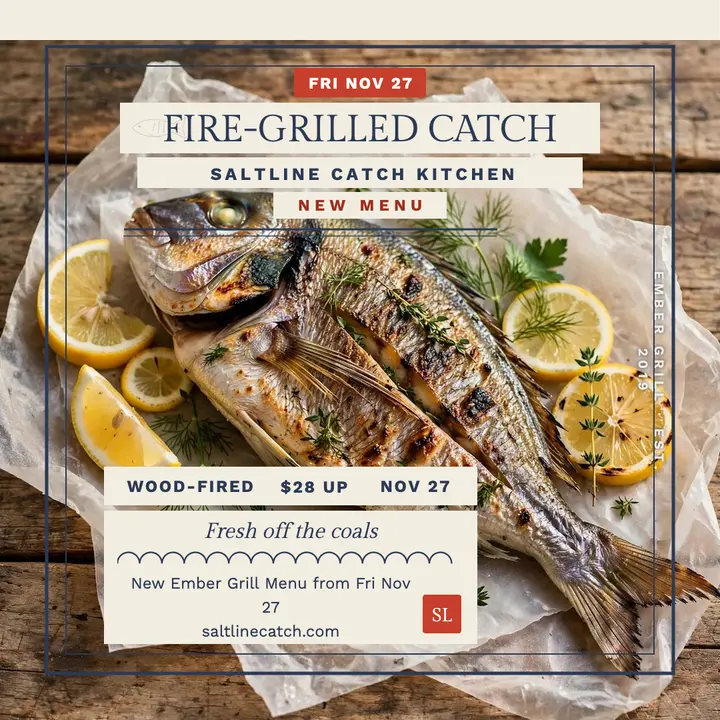 Saltline Catch ember grill menu post template