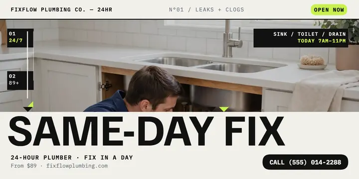 Fixflow same-day plumber ink-trap post template