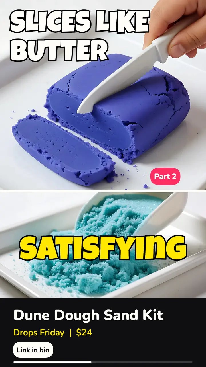 Dune Dough sand kit launch story template