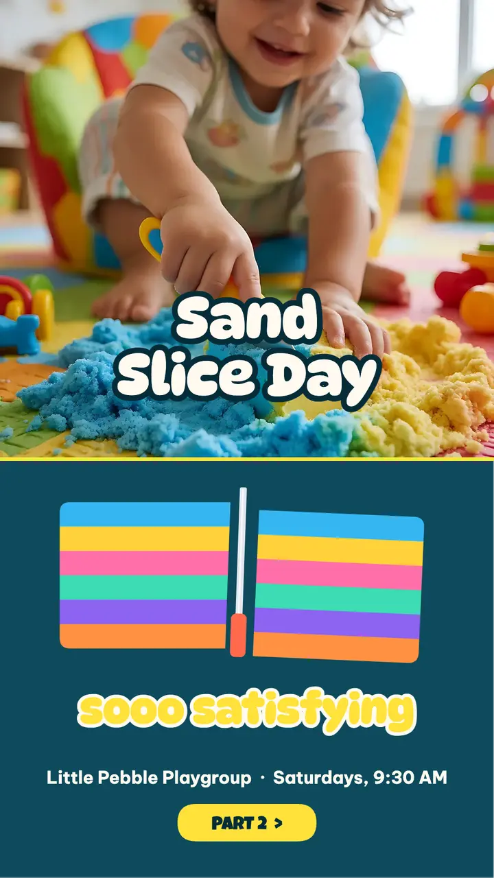 Sand slice playgroup story template