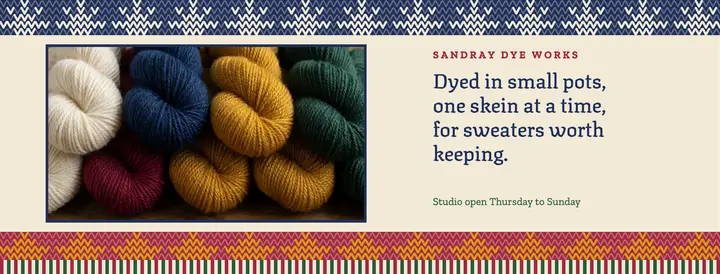 Hand-dyed yarn cover, Fair Isle template