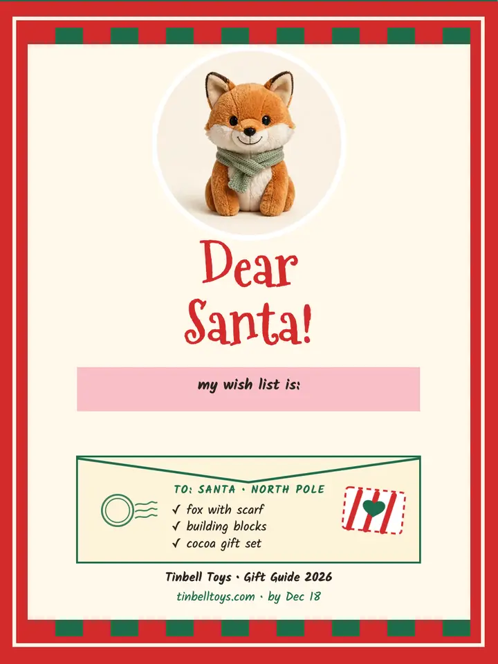 Tinbell Toys Santa letter gift portrait template