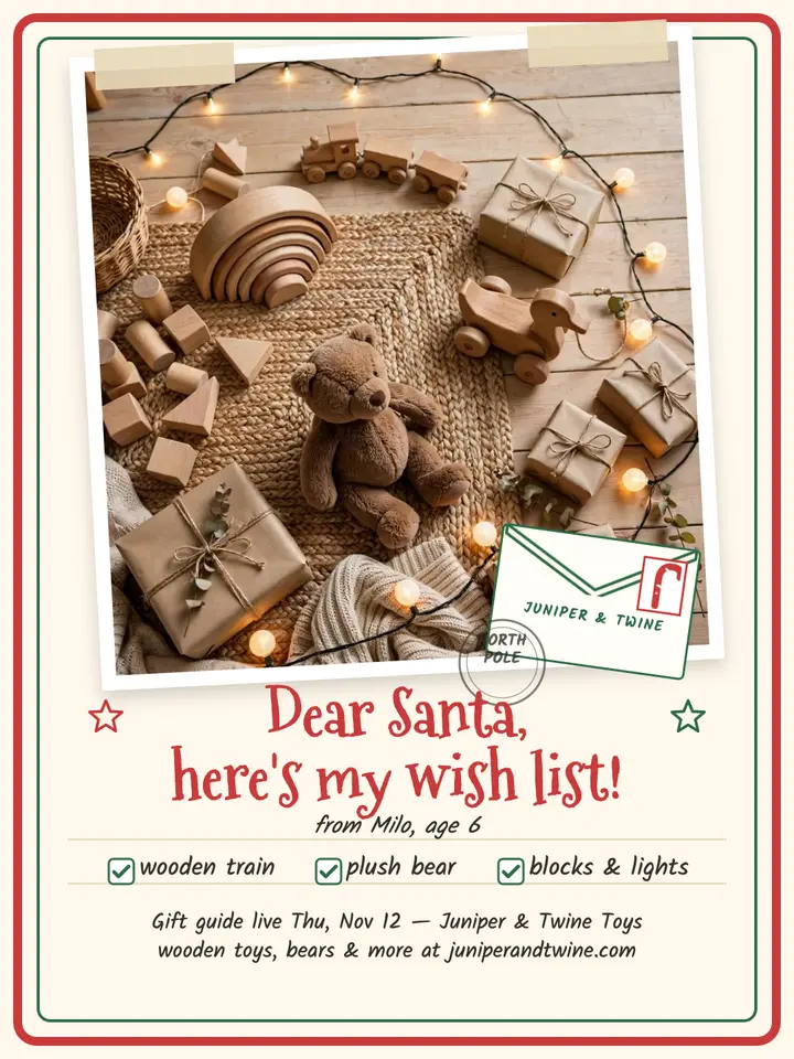 Juniper and Twine Santa letter toy guide template
