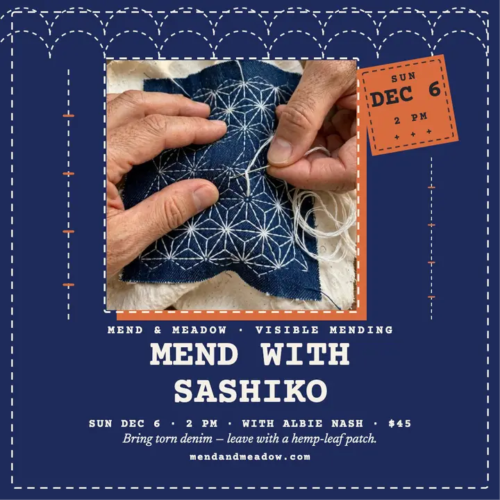 Mend and Meadow sashiko mending class template