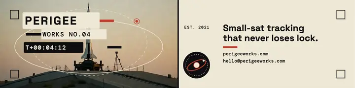 Perigee Works satellite tracking banner template