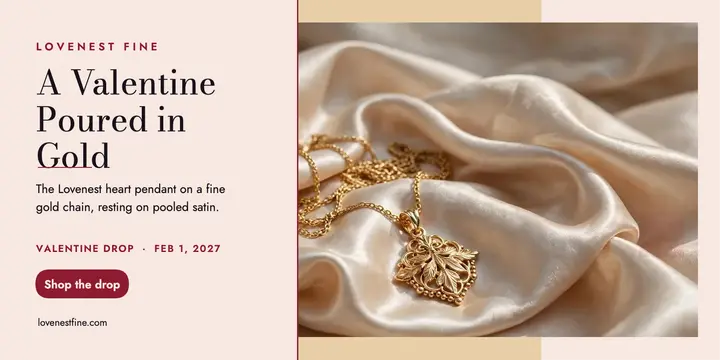 Lovenest Fine Valentine pendant drop post template