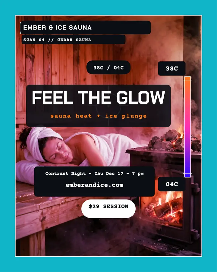 Ember and Ice sauna contrast night post template