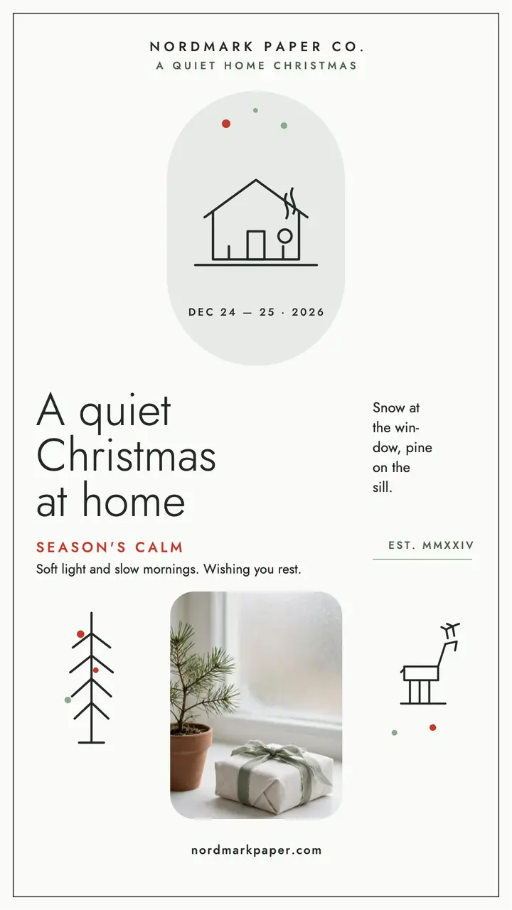 Season's Calm Christmas greeting story template