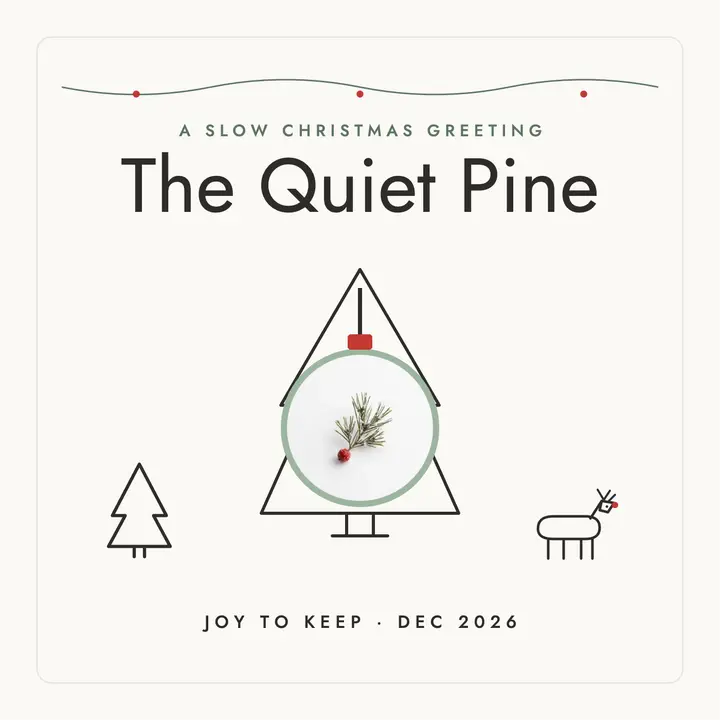 Quiet Pine Christmas podcast cover: christmas podcast cover template