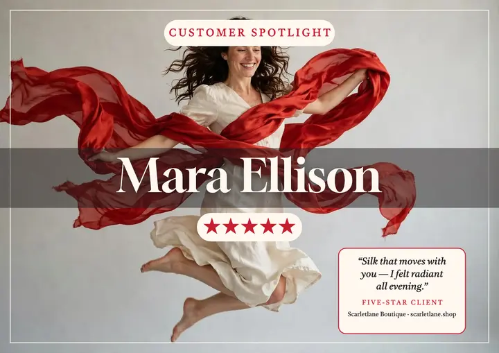Scarlet silk customer spotlight certificate template