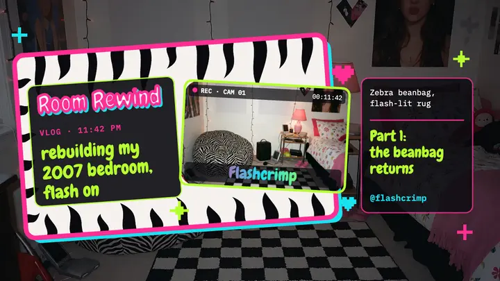 Rebuilding a 2007 bedroom thumbnail, scene kid template