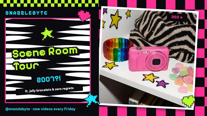 Scene room tour throwback YouTube thumbnail template
