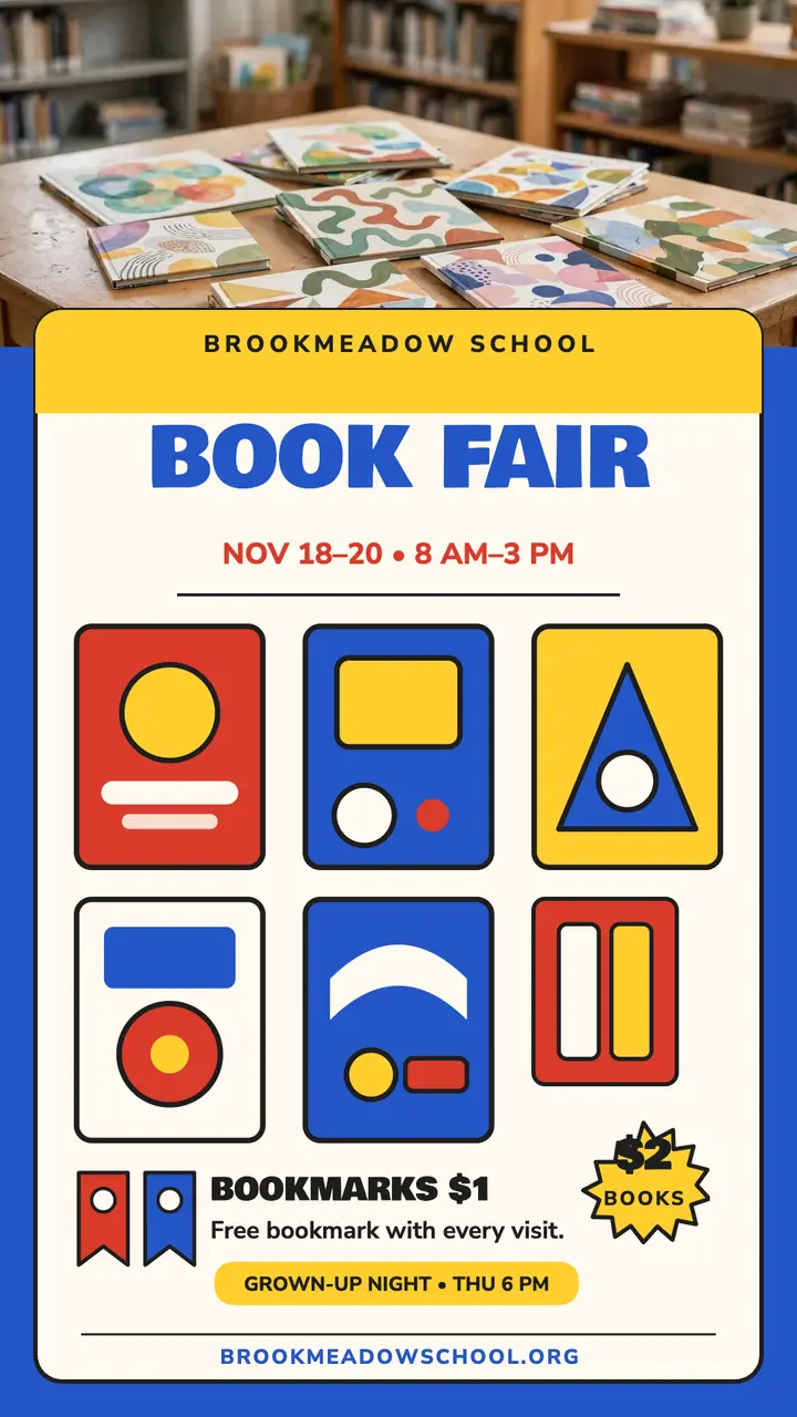 Brookmeadow School book fair story template