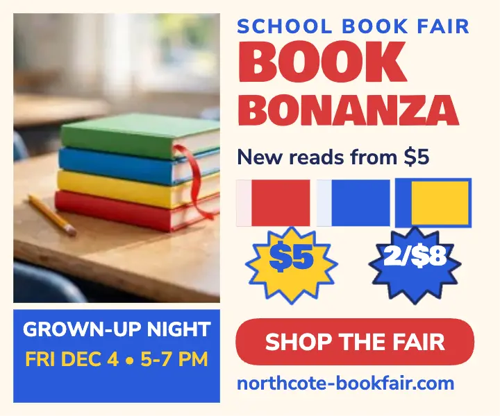 Northcote Book Bonanza mini ad template
