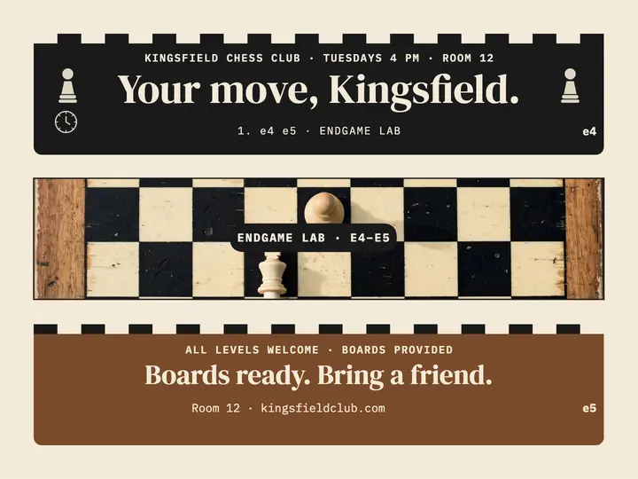 Kingsfield Chess Club meetup slide template