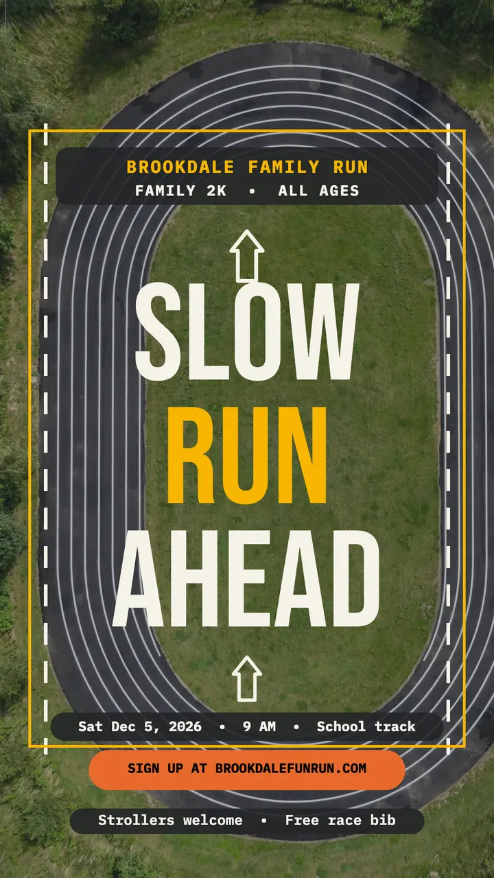 Brookdale family fun run road story template
