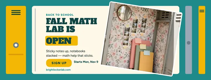 Bright Locker Tutoring fall math lab cover template