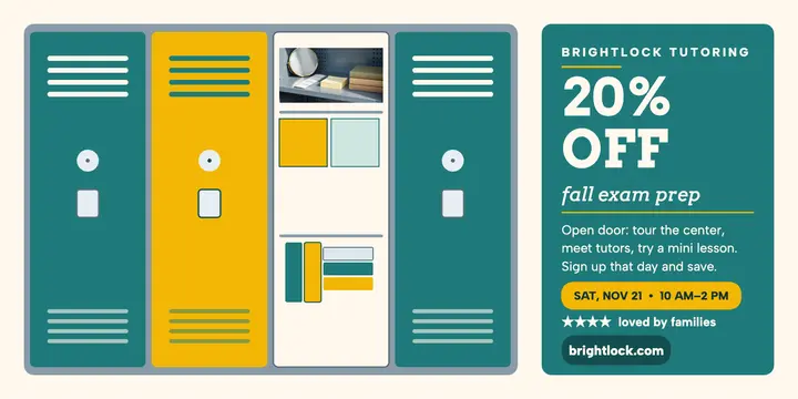 Brightlock Tutoring open door locker post template