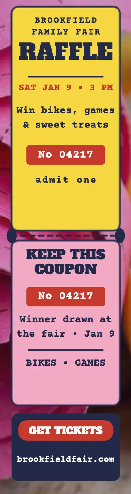 Brookfield Family Fair raffle ticket skyscraper template