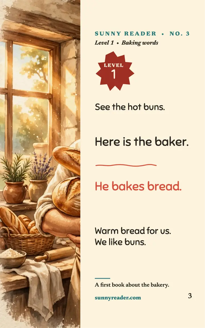 Sunny Reader baker school ebook: reader ebook cover template