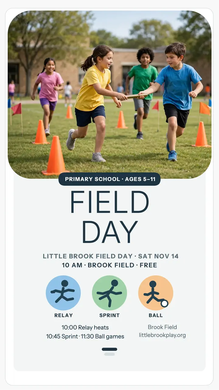 Little Brook Field Day pictogram story template
