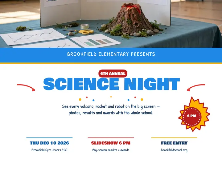Brookfield Science Night slideshow flyer template