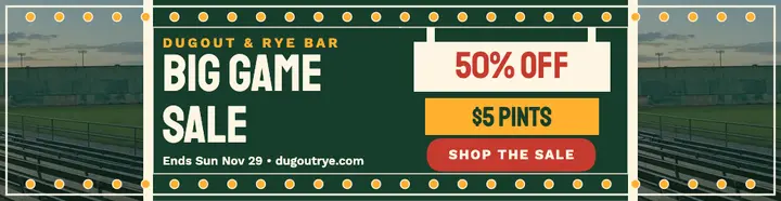 Dugout and Rye Big Game Sale scoreboard template