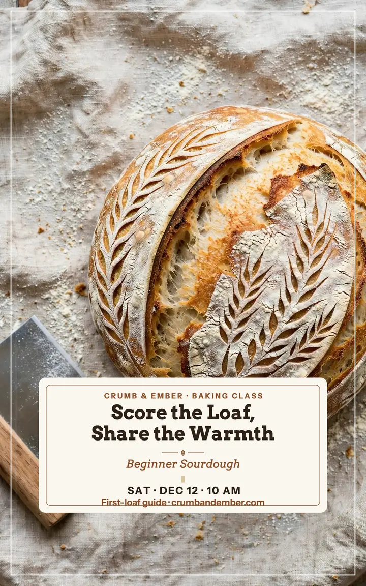 Crumb and Ember scored sourdough class ebook template
