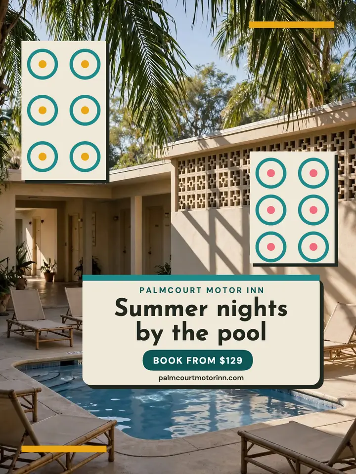 Palmcourt summer pool court post template