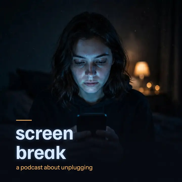 Screen Break unplugging podcast cover template
