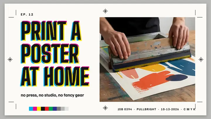 Screen printing press proof YouTube thumbnail template