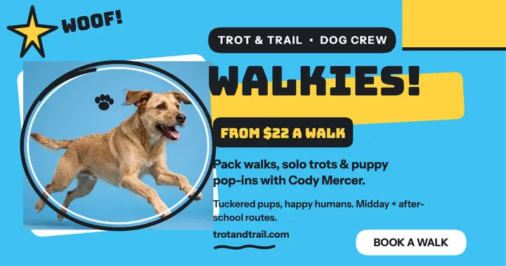 Trot and Trail scribble dog walk post template