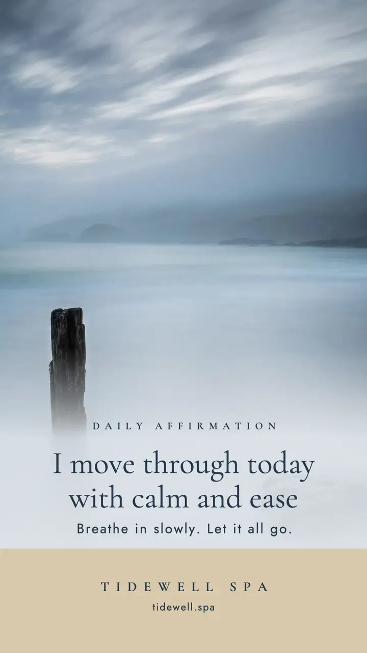 Tidewell calm sea affirmation template