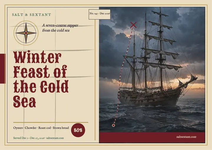 Salt and Sextant winter feast certificate template