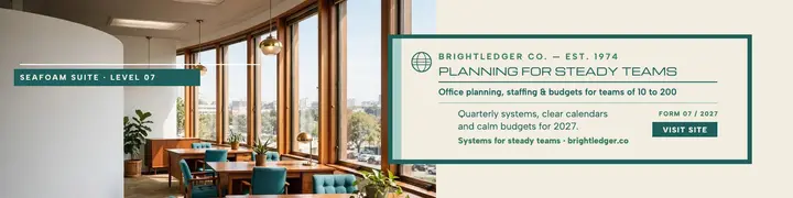 Brightledger steady teams banner: planning consultancy linkedin banner template