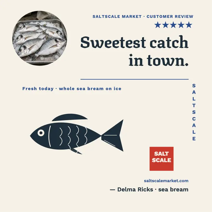 Saltscale Market seafood review post template