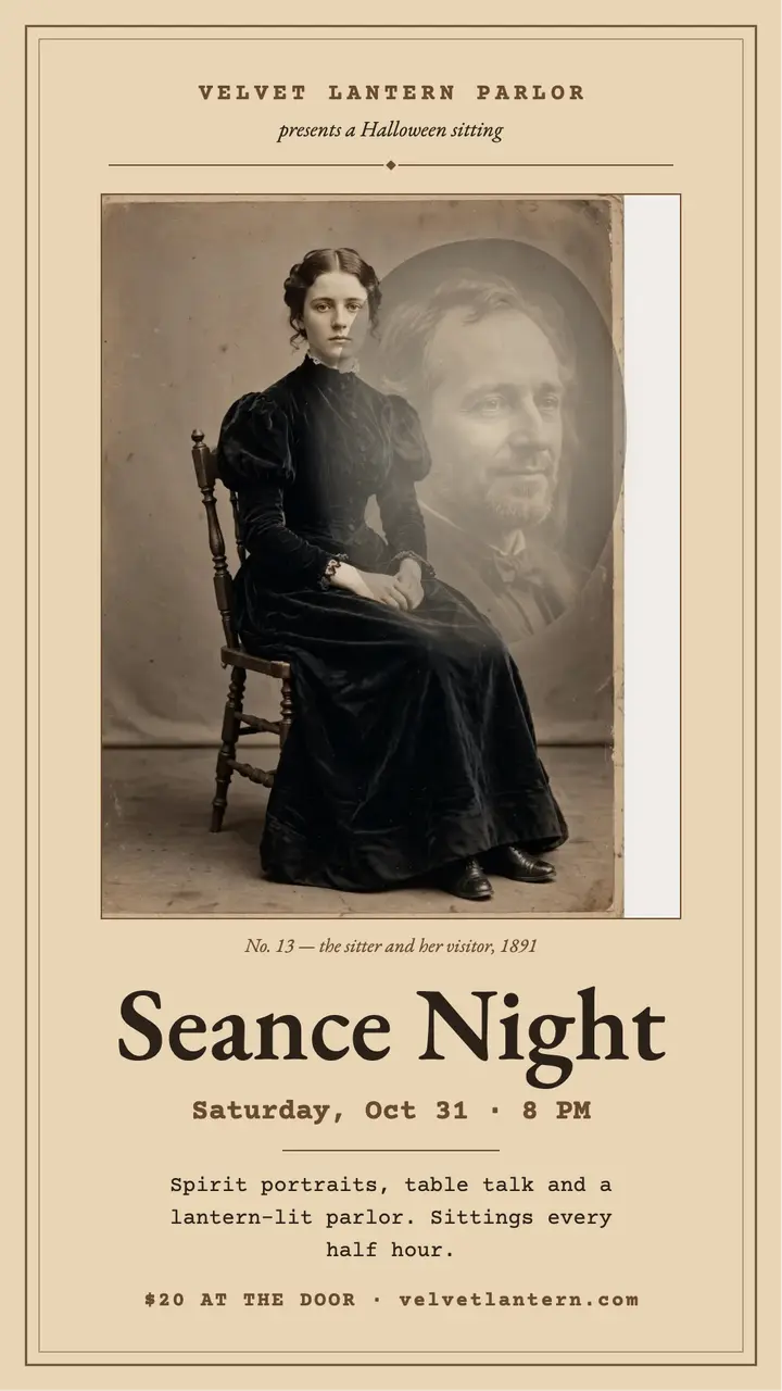 Velvet Lantern Parlor seance night story template