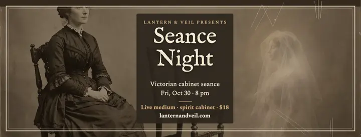 Lantern and Veil seance night cover: seance night cover template