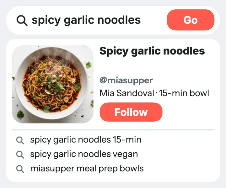 Mia Sandoval spicy noodles creator ad template